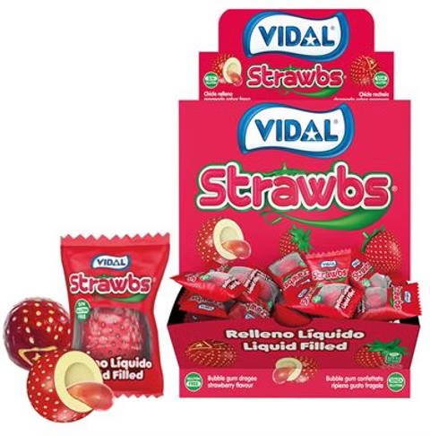 Vidal Strawbs Gum 200x 5 gr.